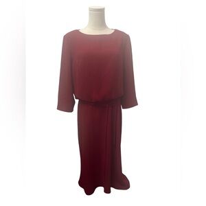 Talbots crimson long sleeve dress